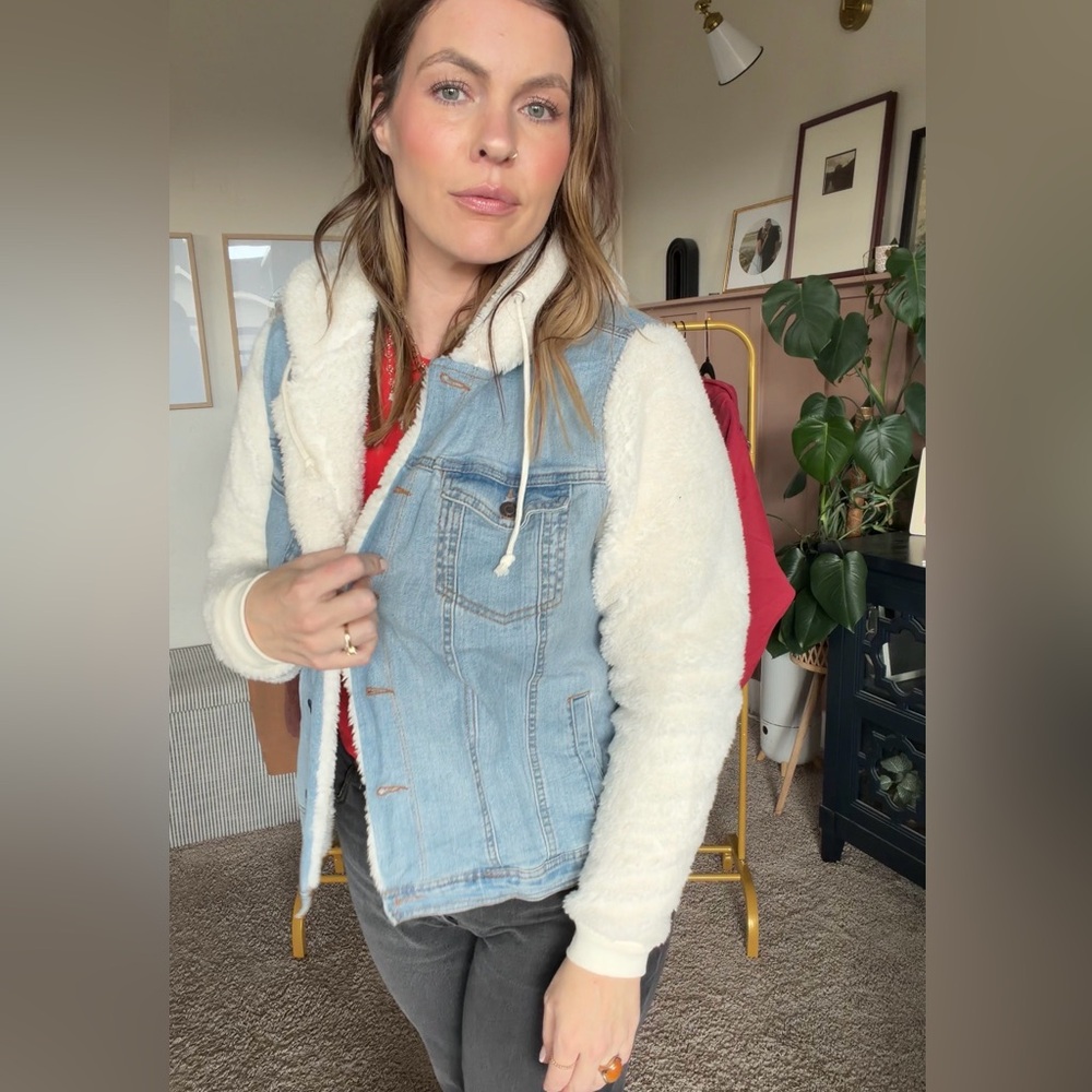Maurice’s Denim and Cream Sherpa Jacket